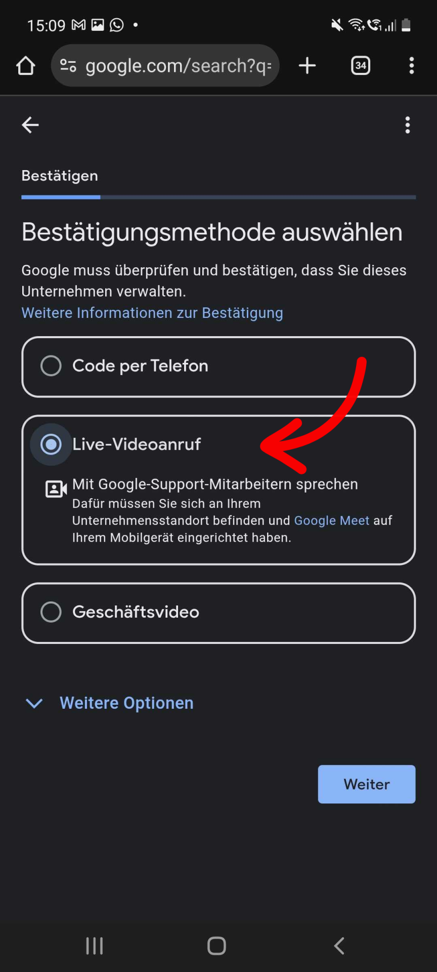 Mobile Ansicht