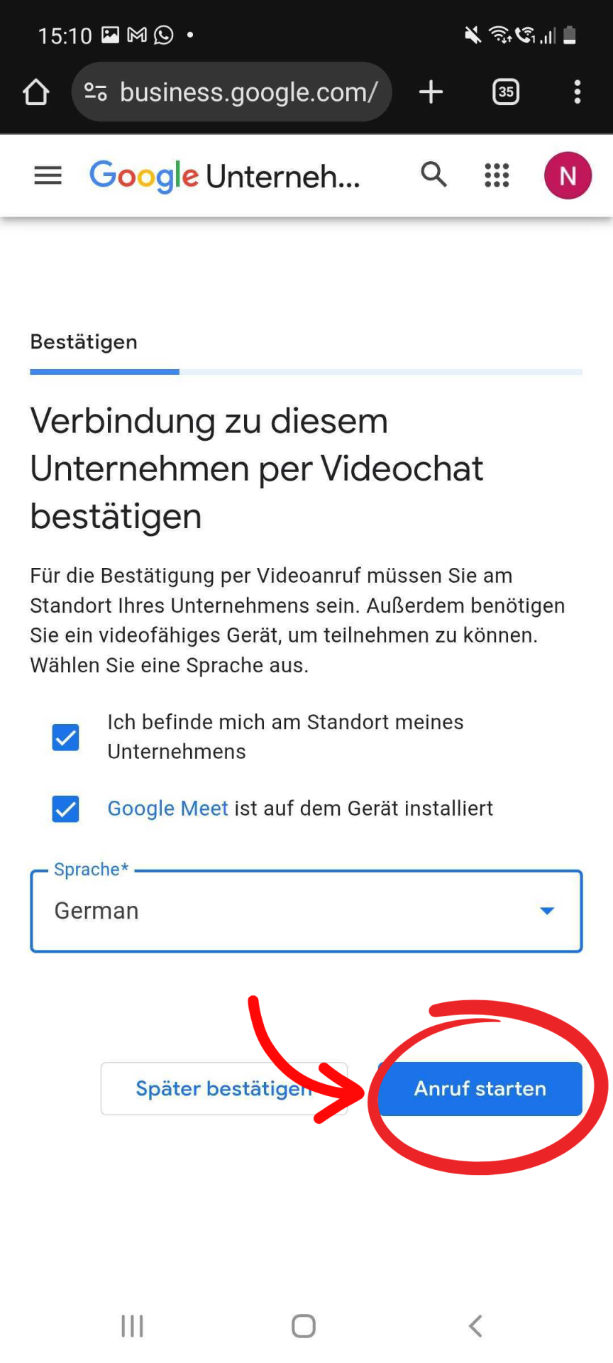 Mobile Ansicht